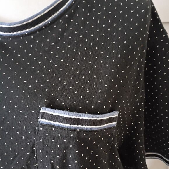 Michael Kors men's black polka dot t-shirt pocket blue accent XL‎ - Picture 2 of 7